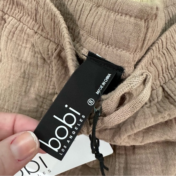 Bobi Los Angeles Women’s Java Beach Gauze Pull-On Shorts with Pockets Size S NWT - Picture 7 of 9